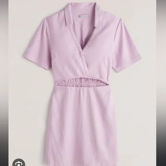 Abercrombie & Fitch | Dresses | Abercrombie Fitch Lilac Collared Linen Dress  In Size Small | Poshmark
